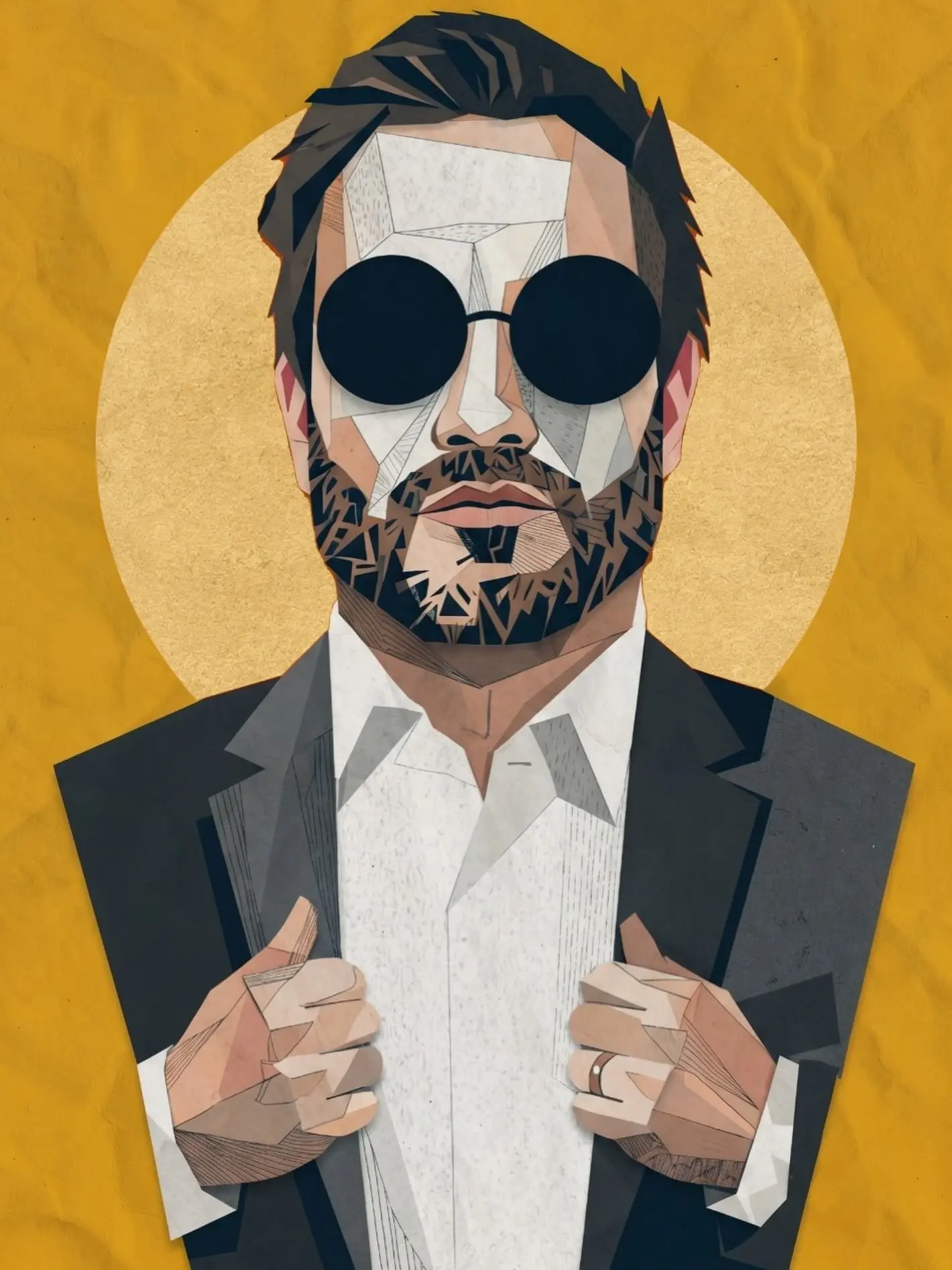 Retrato ilustrado de Guilherme Paz